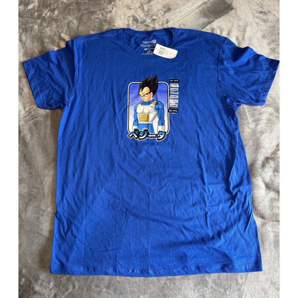 NWT Vintage 90s Skate Dragon Ball Z Vegeta Anime Blue T-Shirt Mens Size XL